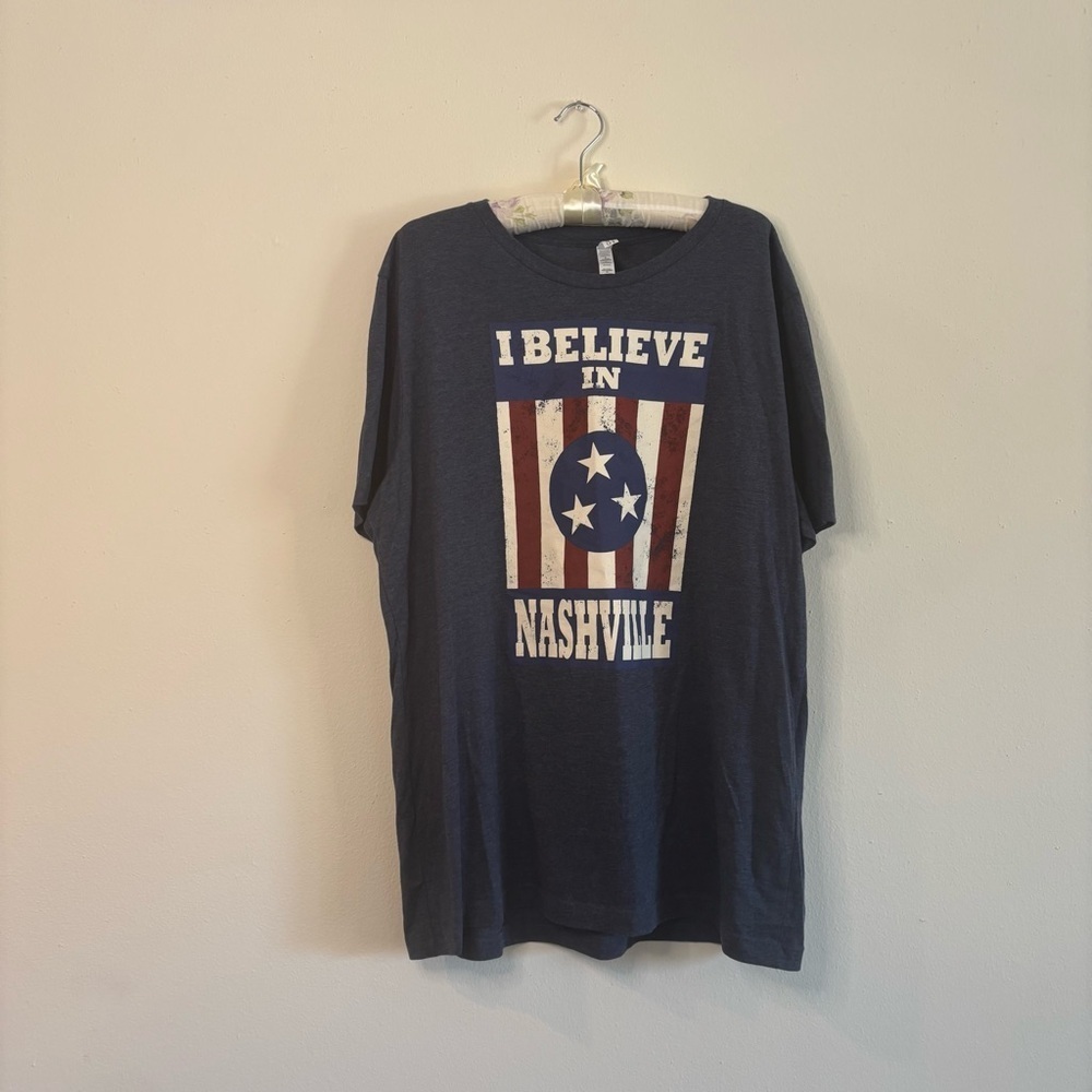 Bella+Canvas Blue “I Believe in Nashville” T-Shirt